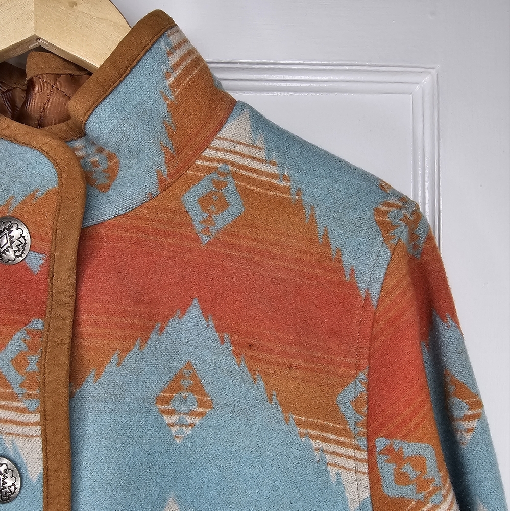 VTG Pendleton Aztec Blanket Jacket - Picture 12 of 16